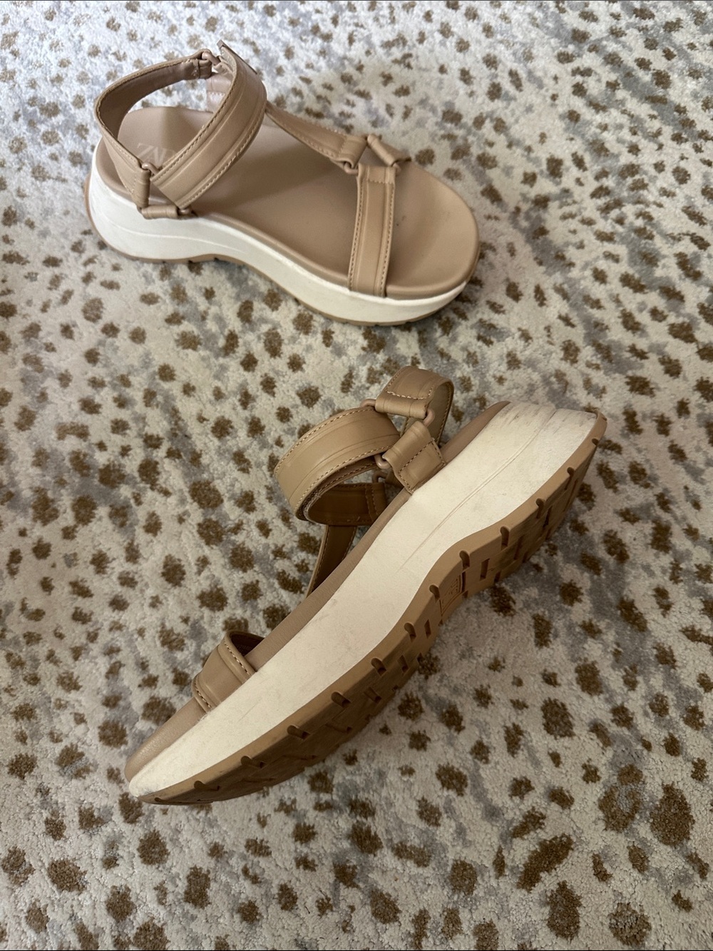 Zara Terez Beige Platform Strap Sandals - Picture 4 of 5